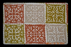 Cut work in hand loom cotton