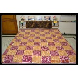 Cut work in hand loom cotton